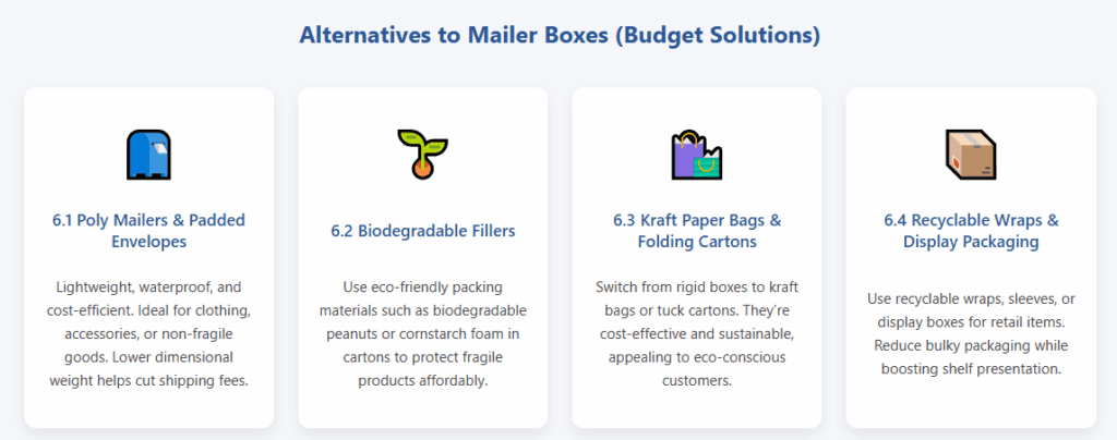 Alternatives to mailer box