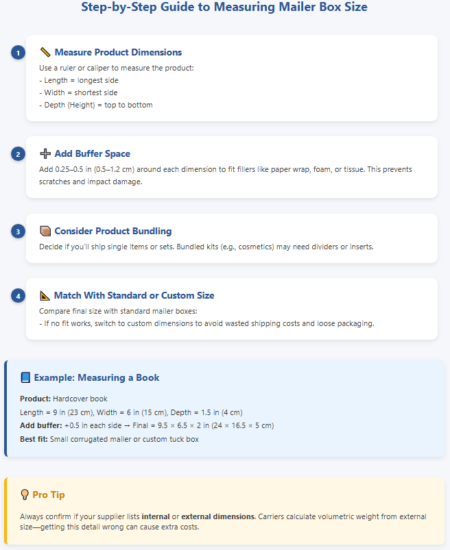 step by step guide to measuring mailer