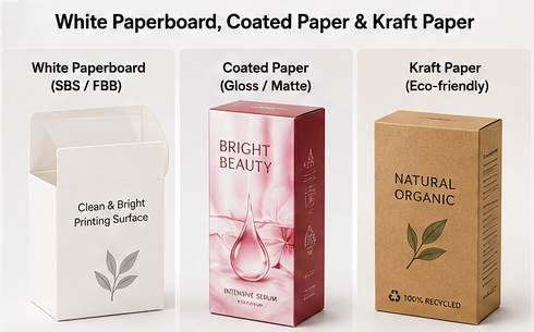 white paperboard,coated paper & kraft paper